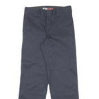 DICKIES Mens Cotton Blend Navy Regular Fit Straight Leg Trousers W30 L30