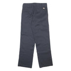 DICKIES Mens Cotton Blend Navy Regular Fit Straight Leg Trousers W30 L30