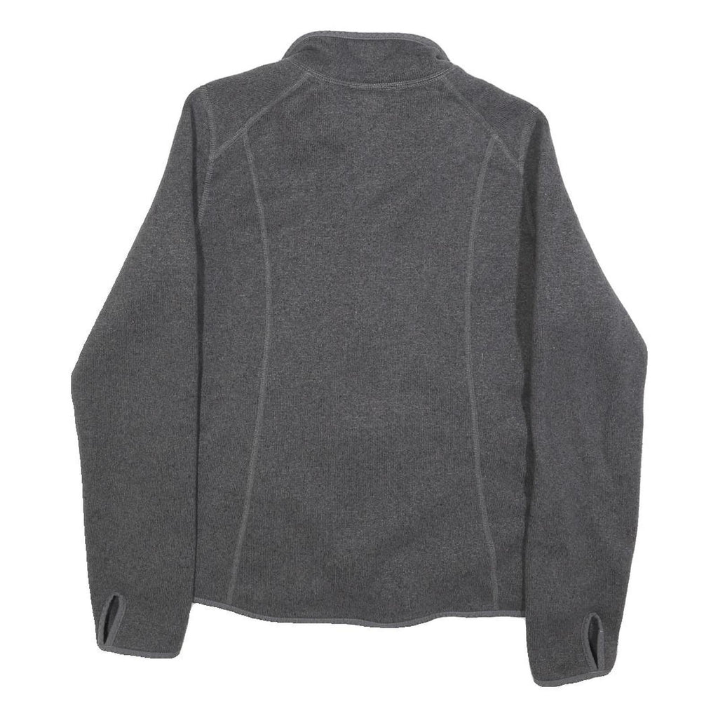 THE NORTH FACE Womens Grey Jacket L Polyester Blend Plain Zip Outdoor Warm