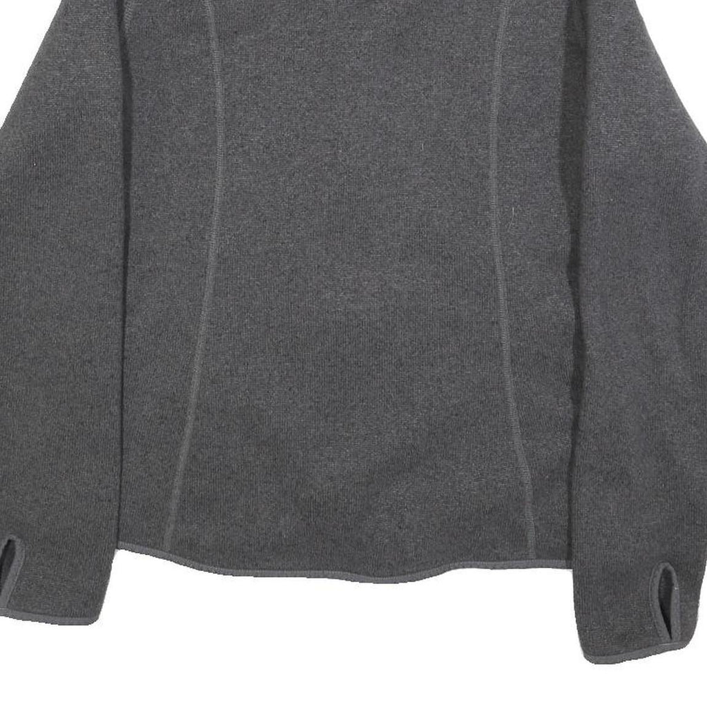 THE NORTH FACE Womens Grey Jacket L Polyester Blend Plain Zip Outdoor Warm