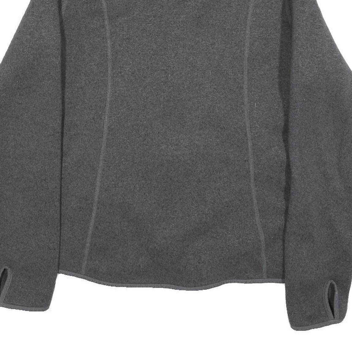 THE NORTH FACE Womens Grey Jacket L Polyester Blend Plain Zip Outdoor Warm