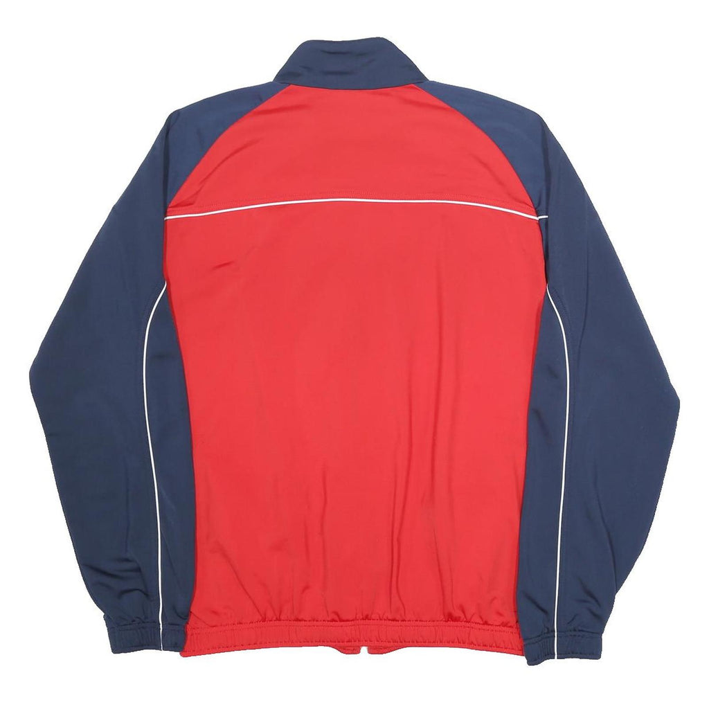 NIKE Mens Red & Blue Track Jacket XL Polyester Zip Plain Sports Athletic Wear