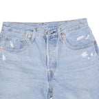 LEVI'S Womens Light Blue Denim Casual Shorts XS W26 Classic Fit Distressed