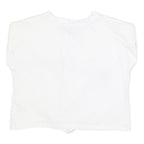 DKNY Womens White New York Printed Crop Top Sleeveless Round Neck UK 10 Casual