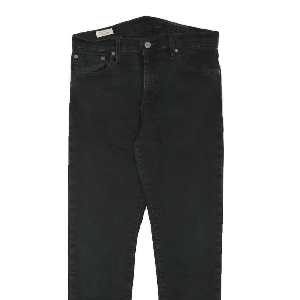 LEVI'S Mens Slim Black Denim Jeans W30 L28 Zip Casual Streetwear