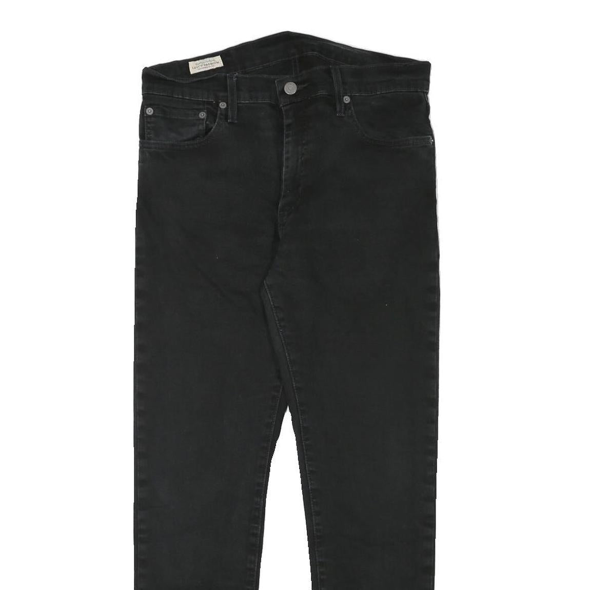 LEVI'S Mens Slim Black Denim Jeans W30 L28 Zip Casual Streetwear