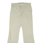 DICKIES Womens Cotton Blend Beige Regular Trousers W29 L30 Zip Casual Wear