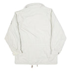 PIONIER Mens White Jacket L Polyester Blend Plain Zip Casual Lightweight