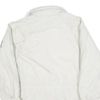 PIONIER Mens White Jacket L Polyester Blend Plain Zip Casual Lightweight