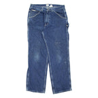 CALVIN KLEIN JEANS Womens Jeans Blue Relaxed Straight Stone Wash W34 L32