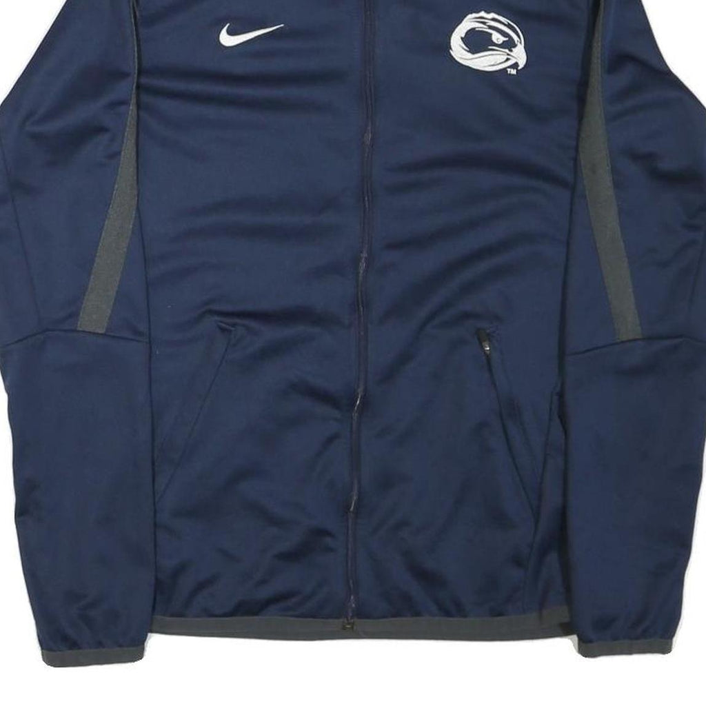 NIKE Mens Navy Blue Cross Country Track Zip Jacket S Polyester Blend Sportswear