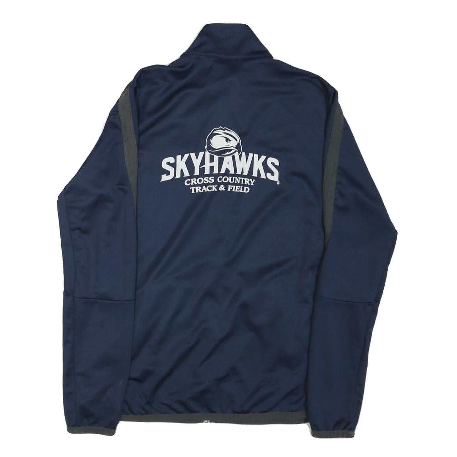 NIKE Mens Navy Blue Cross Country Track Zip Jacket S Polyester Blend Sportswear