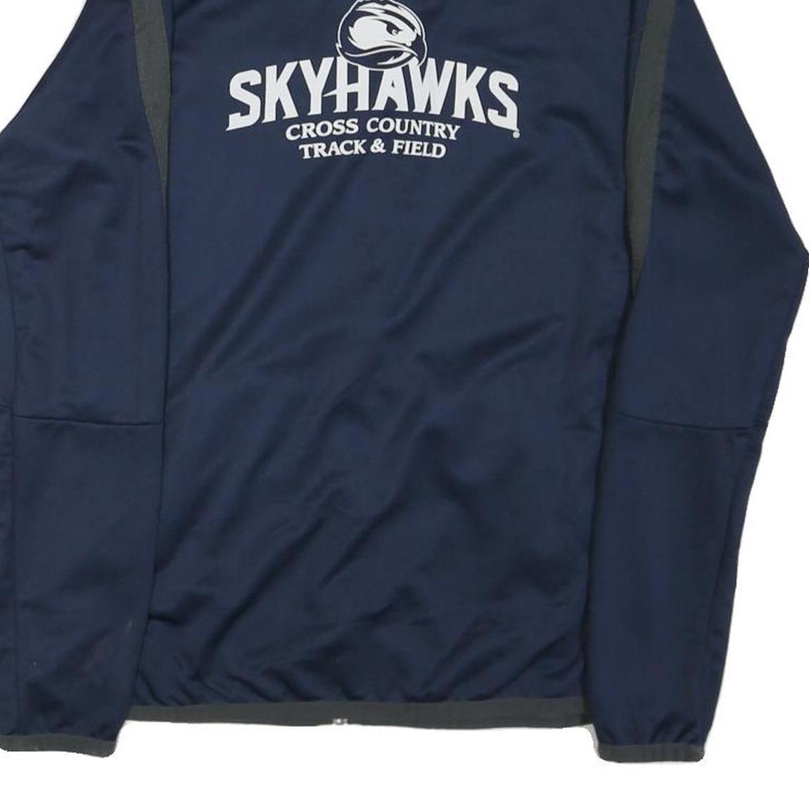 NIKE Mens Navy Blue Cross Country Track Zip Jacket S Polyester Blend Sportswear