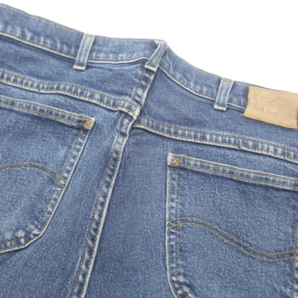 LEE Mens Blue Regular Fit Straight Leg Denim Medium Wash Jeans W34 L27 Classic