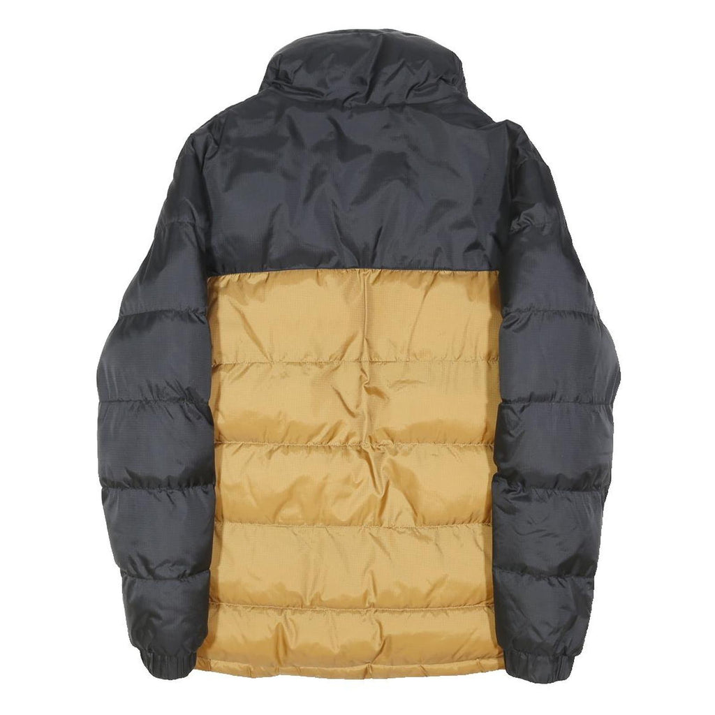 KARL KANI Mens Black & Gold Zip Puffer Jacket S Polyester Blend Streetwear