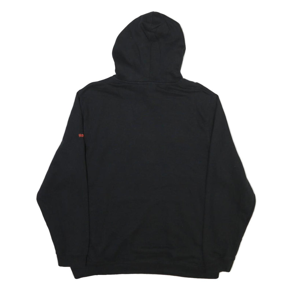 REEBOK Mens Black & Orange Anaheim Ducks Pullover Hoodie L Sports Fanwear