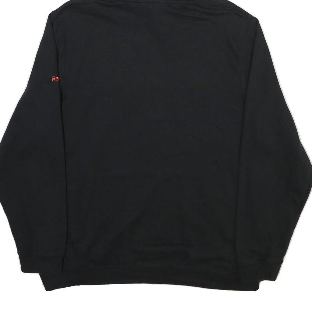 REEBOK Mens Black & Orange Anaheim Ducks Pullover Hoodie L Sports Fanwear