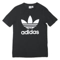 ADIDAS Womens Black Graphic T-Shirt UK 6 Short Sleeve Crew Neck Cotton Blend