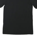 ADIDAS Womens Black Graphic T-Shirt UK 6 Short Sleeve Crew Neck Cotton Blend