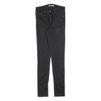 LEVI'S 721 Womens Jeans Black Slim Skinny Denim Medium W28 L32 Classic Fit Zip