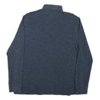 TOMMY HILFIGER Mens Blue Long Sleeve Plain L Cotton Blend Polo Shirt