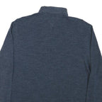 TOMMY HILFIGER Mens Blue Long Sleeve Plain L Cotton Blend Polo Shirt