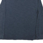 TOMMY HILFIGER Mens Blue Long Sleeve Plain L Cotton Blend Polo Shirt