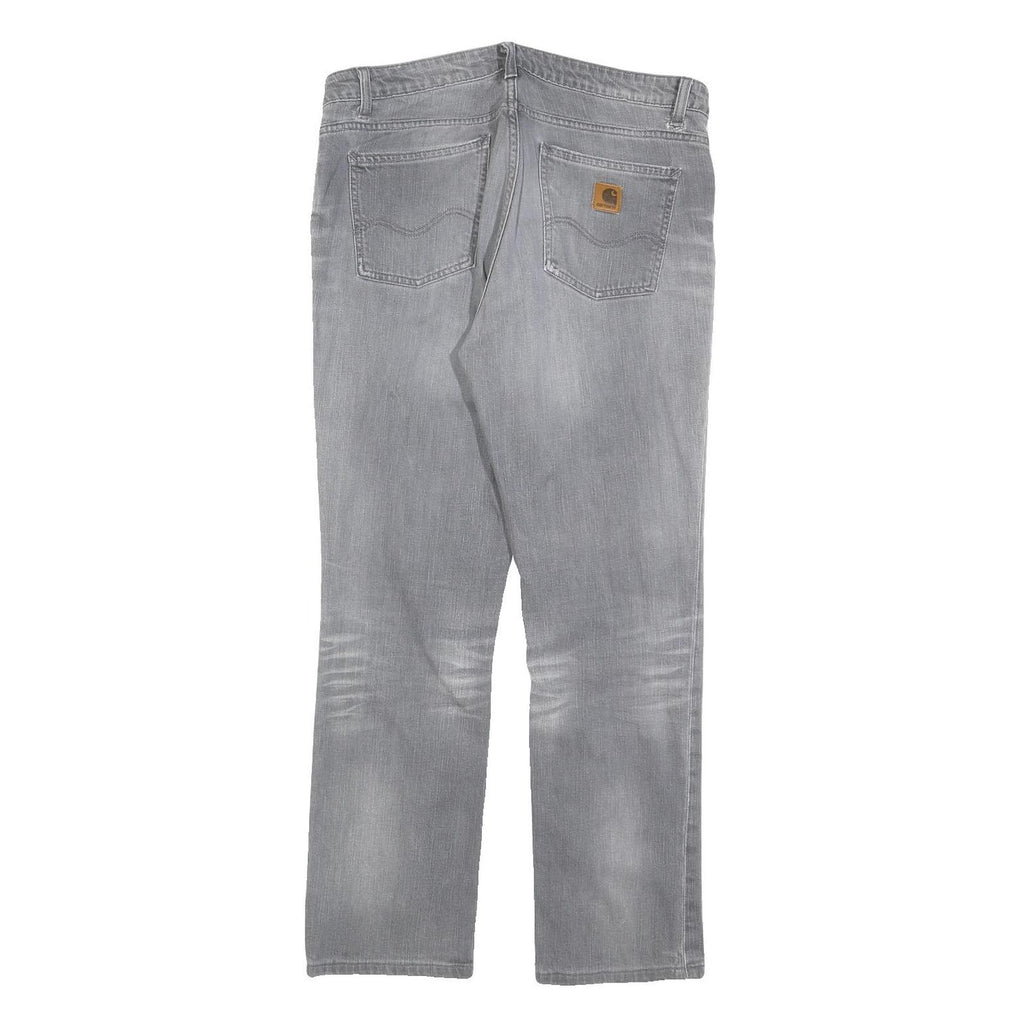 CARHARTT Mens Regular Fit Straight Leg Denim Light W33 L29 Grey Casual Workwear