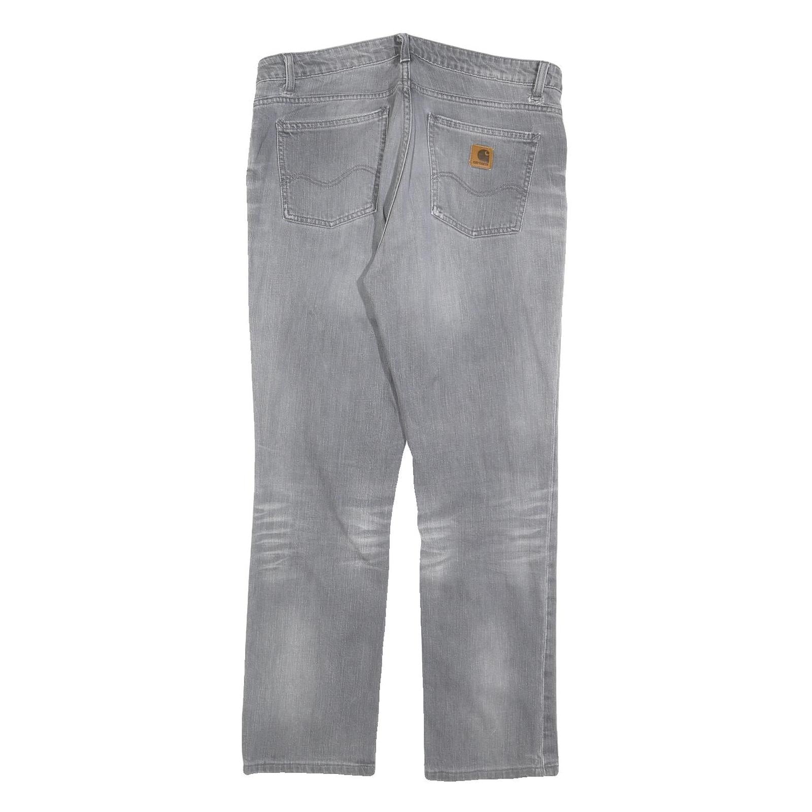 CARHARTT Mens Regular Fit Straight Leg Denim Light W33 L29 Grey Casual Workwear