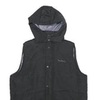 PIERRE CARDIN Mens Black Hooded Zip Jacket XL Polyester Plain Casual Outdoor