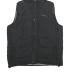 PIERRE CARDIN Mens Black Hooded Zip Jacket XL Polyester Plain Casual Outdoor