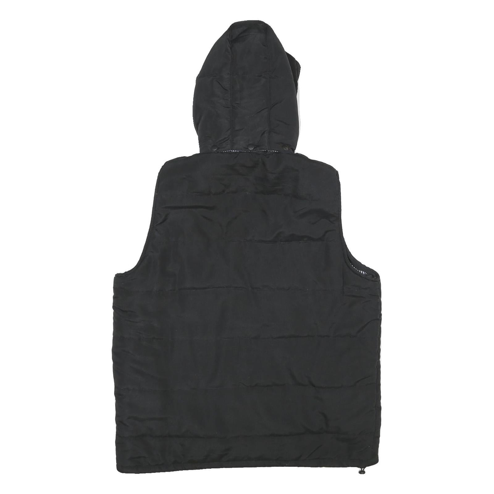 PIERRE CARDIN Mens Black Hooded Zip Jacket XL Polyester Plain Casual Outdoor