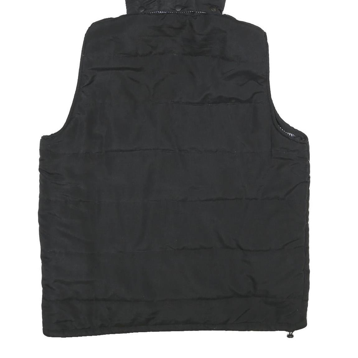 PIERRE CARDIN Mens Black Hooded Zip Jacket XL Polyester Plain Casual Outdoor