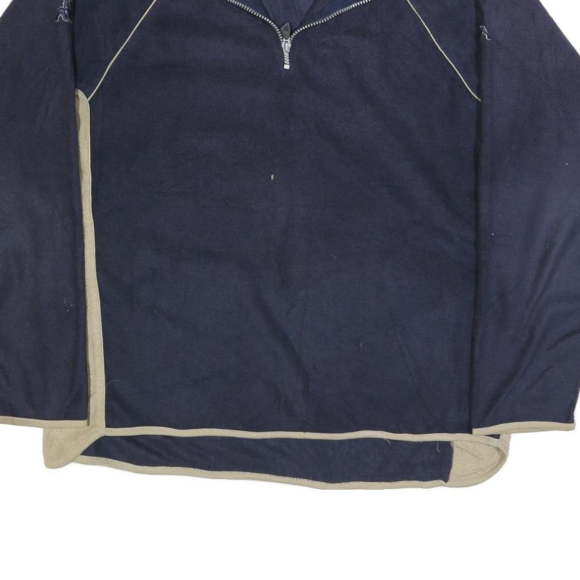 KAPPA Mens Navy & Beige Polyester Patterned Zip Jumper L Sportswear Casual