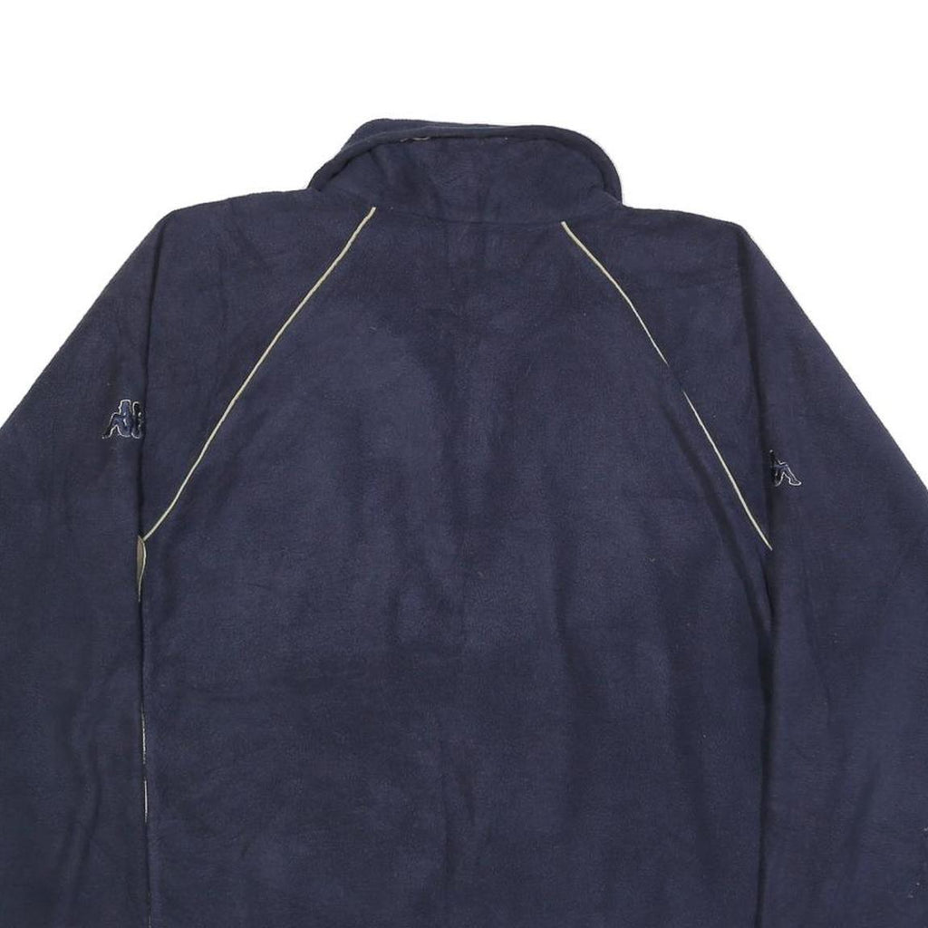 KAPPA Mens Navy & Beige Polyester Patterned Zip Jumper L Sportswear Casual
