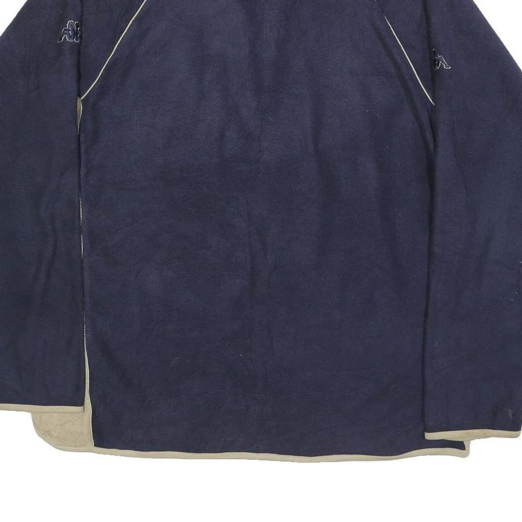 KAPPA Mens Navy & Beige Polyester Patterned Zip Jumper L Sportswear Casual