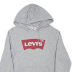 LEVI'S Mens Grey Hoodie S Cotton Blend Pullover Casual Everyday Sweatshirt