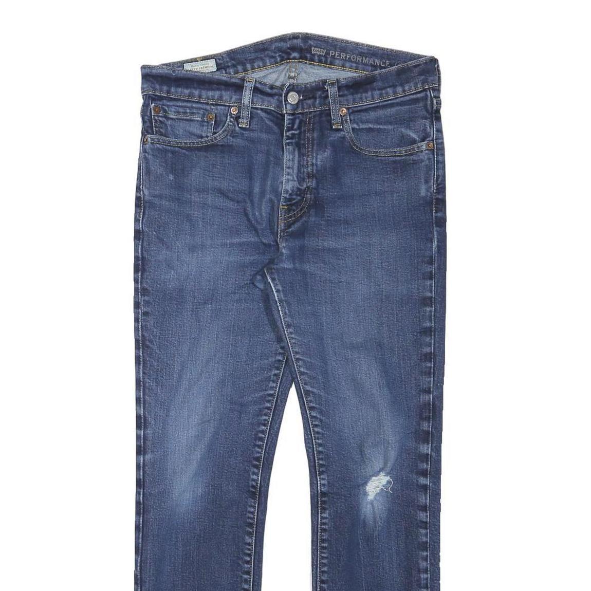 LEVI'S Mens Slim Blue Denim Jeans W30 L27 Zip Classic Fit Straight Leg