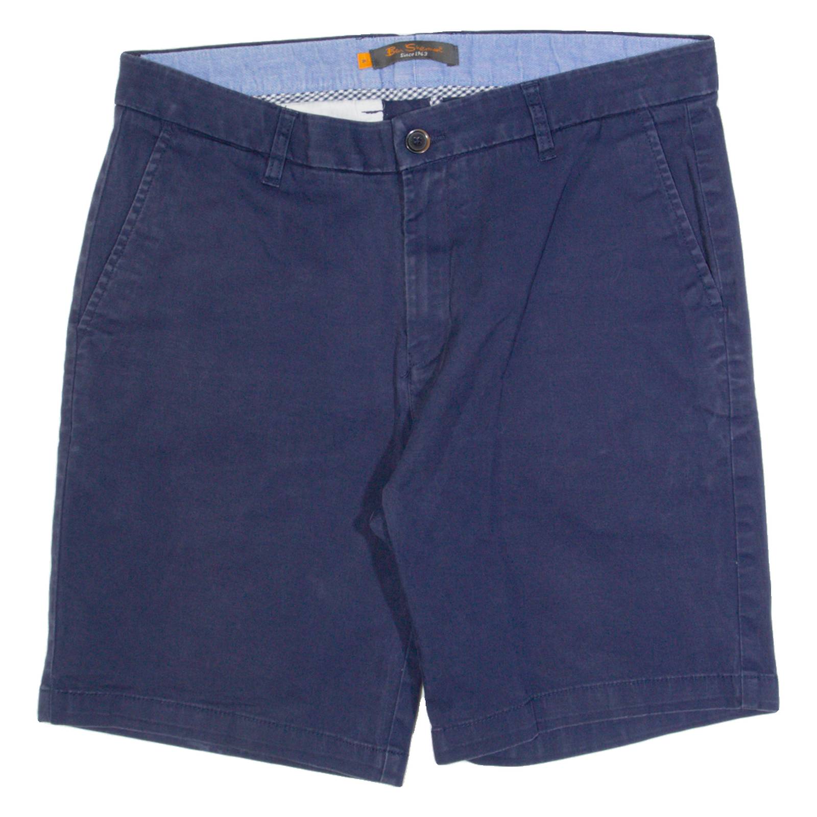 BEN SHERMAN Mens Chino Shorts Blue L W36