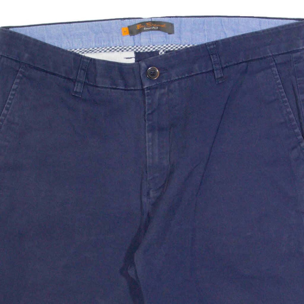 BEN SHERMAN Mens Chino Shorts Blue L W36