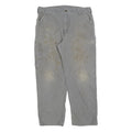 CARHARTT Mens Cotton Blend Loose Grey Trousers W38 L32 Workwear Utility Casual