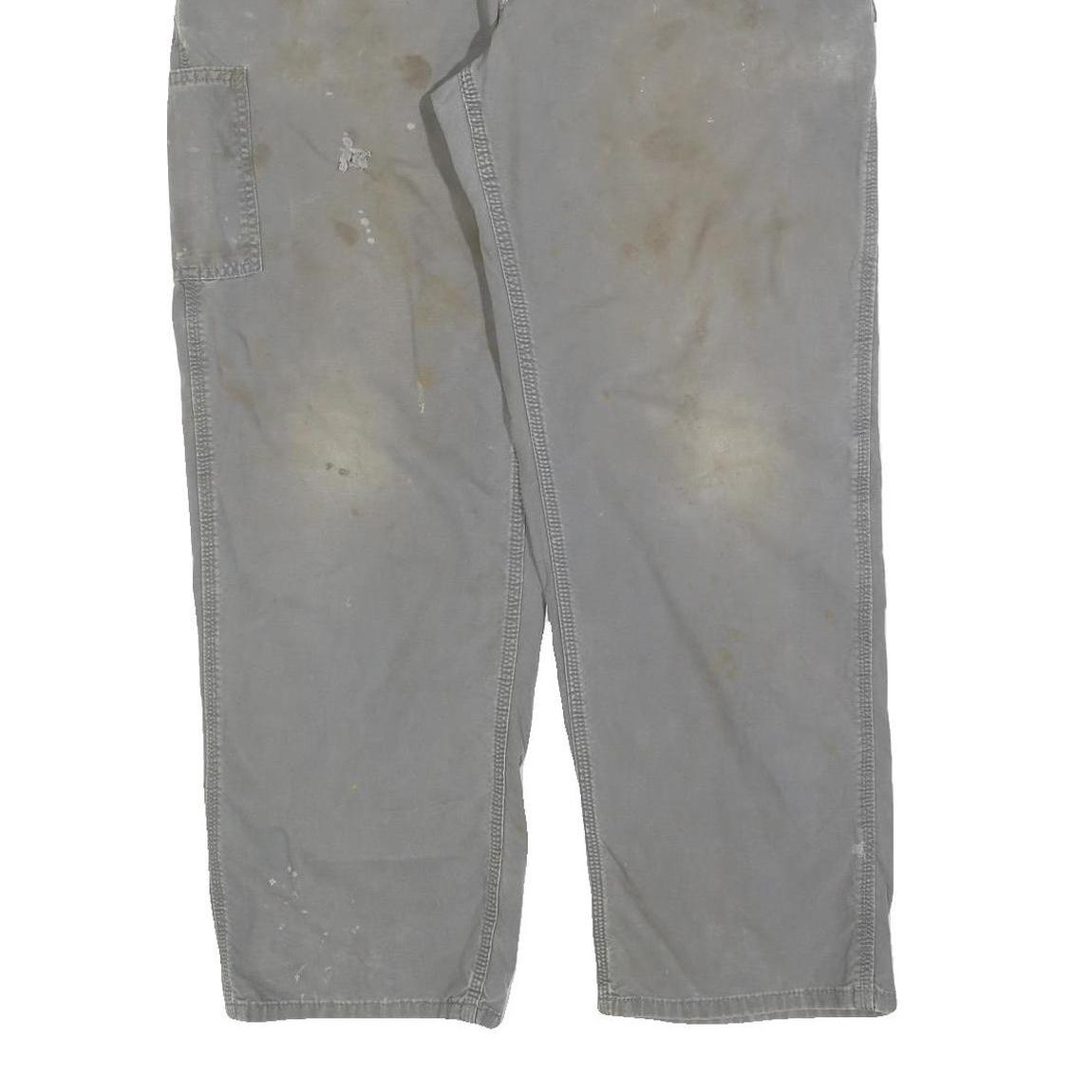 CARHARTT Mens Cotton Blend Loose Grey Trousers W38 L32 Workwear Utility Casual