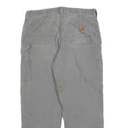 CARHARTT Mens Cotton Blend Loose Grey Trousers W38 L32 Workwear Utility Casual