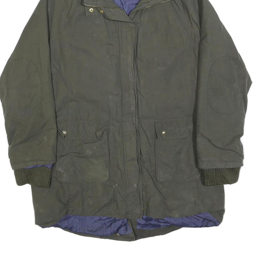 TOMMY HILFIGER Womens Green Jacket XL Polyester Blend Hooded Zip Casual