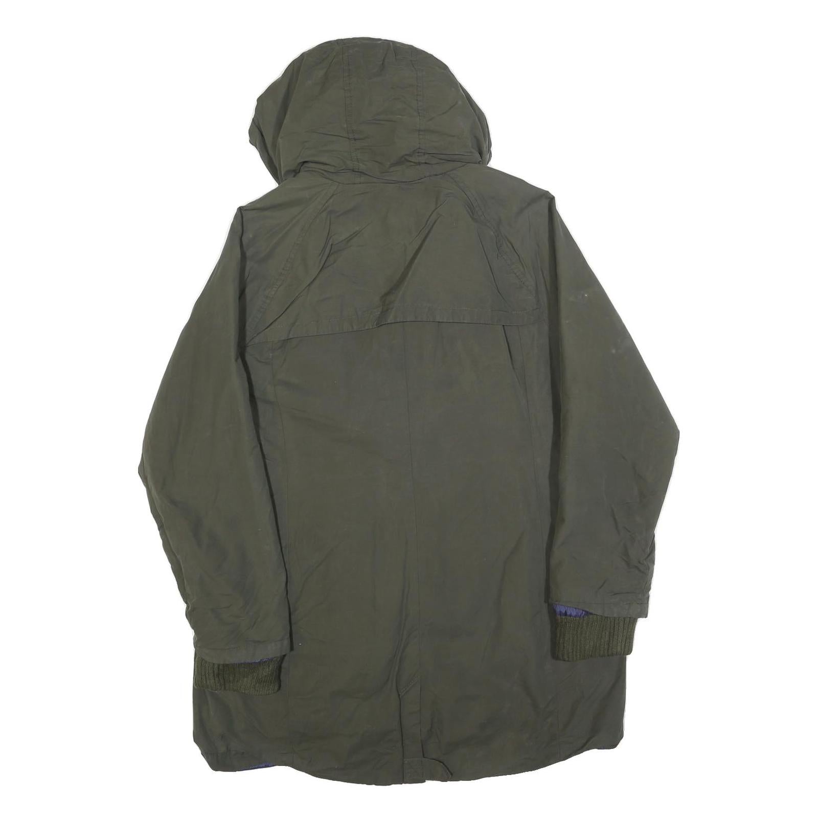 TOMMY HILFIGER Womens Green Jacket XL Polyester Blend Hooded Zip Casual