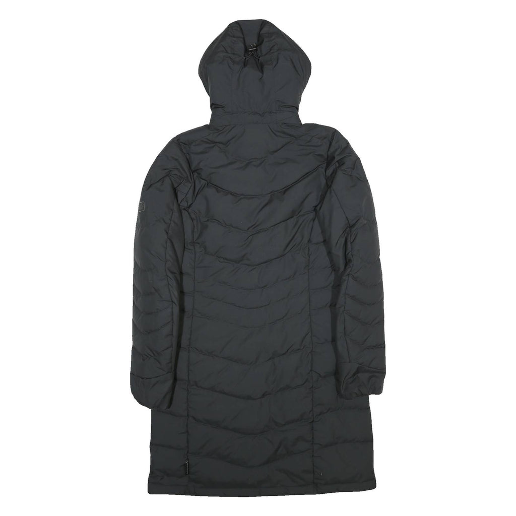 JACK WOLFSKIN Womens Black Outdoor Puffer Jacket S Polyester Blend Zip Hooded