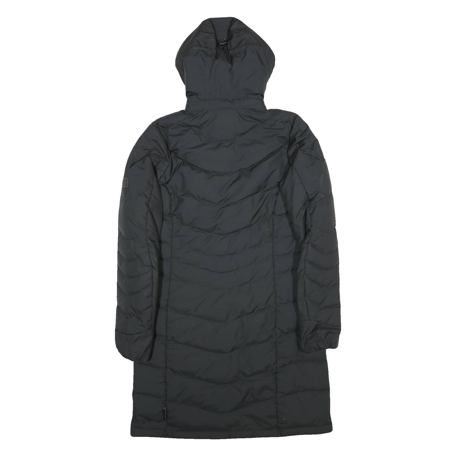 JACK WOLFSKIN Womens Black Outdoor Puffer Jacket S Polyester Blend Zip Hooded