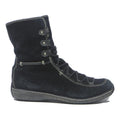 TIMBERLAND Womens Lace-Up High Boots Black Leather UK 8.5 Comfortable Stylish