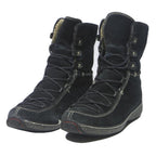 TIMBERLAND Womens Lace-Up High Boots Black Leather UK 8.5 Comfortable Stylish
