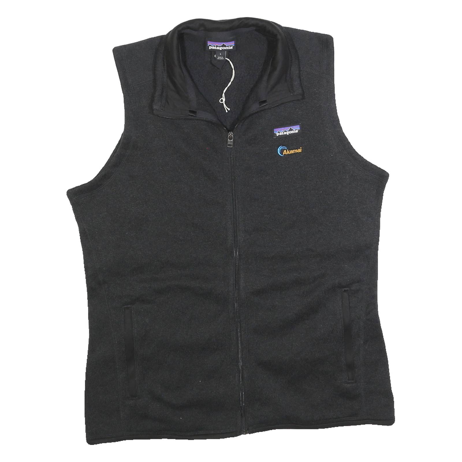 PATAGONIA Womens Black Jacket L Polyester Zip Vest Outdoor Casual Layering
